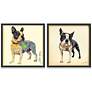 2_Terriers 25" High 2-Piece Dimensional Collage Wall Art Set