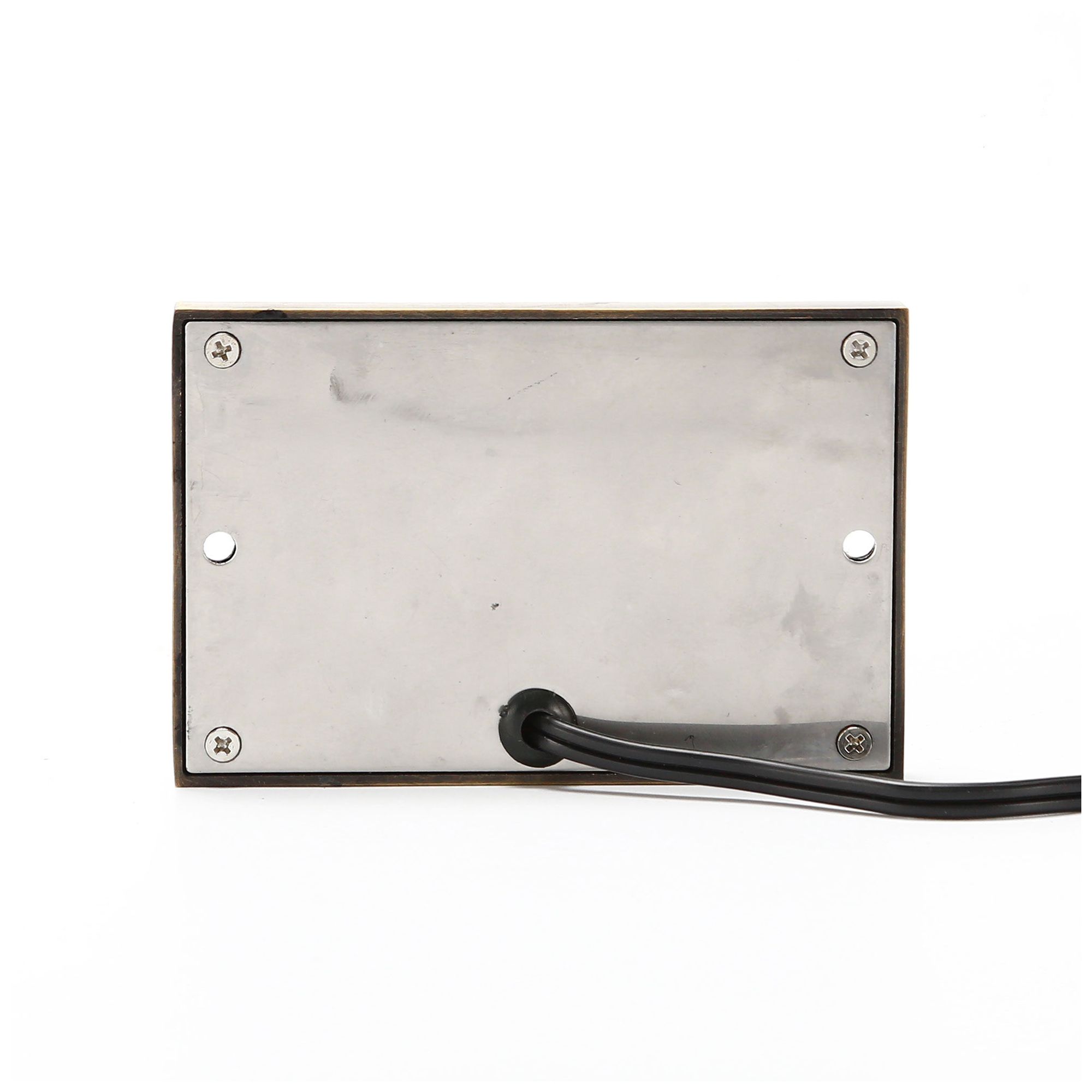 Image 2 Terron 4.5" Wide Antique Brass LED Brass Step Light more views