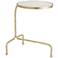 Terry 19" Wide Cantilever Tripod Brass Accent Table