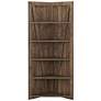 Terry 20 1/2"W Reclaimed Oak Wood 5-Shelf Corner Bookcase