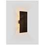 2_Tersus L 15" High Dark Stained Walnut 2700K Warm White LED Wall Sconce more views