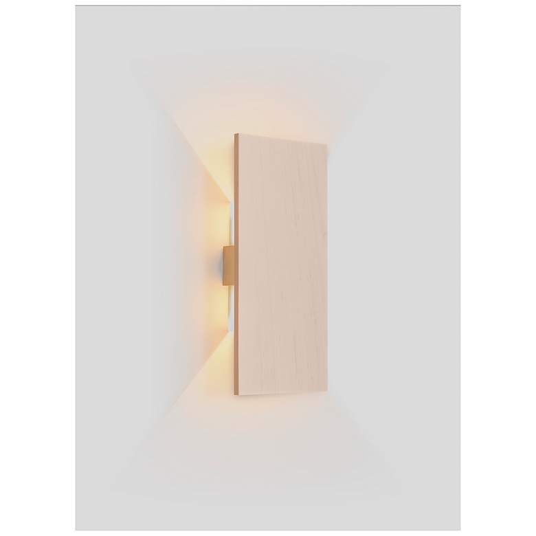 Image 2 Tersus L 15" High Maple 3500K Cool White Wall Sconce more views