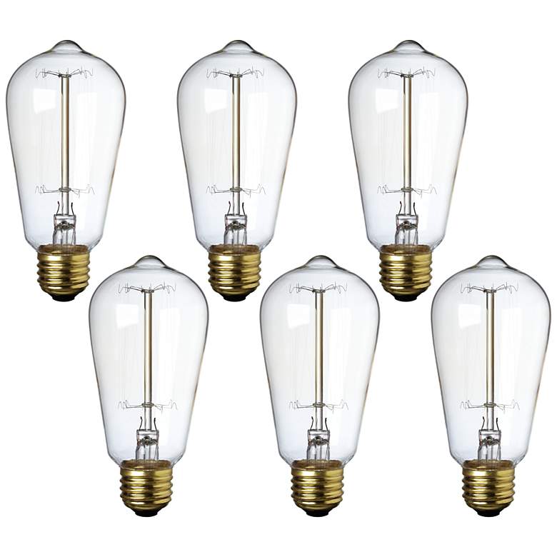 Image 1 Tesler 25W Standard Edison Style Decorative Bulb 6-Pack