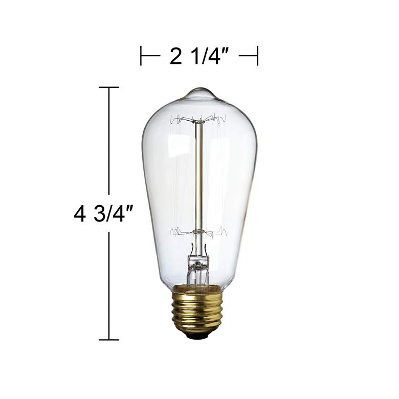 Image 2 Tesler 25W Standard Edison Style Decorative Bulb 6-Pack more views