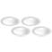 Tesler 4" Plain White 10 Watt LED Retrofit Downlights 4-Pack
