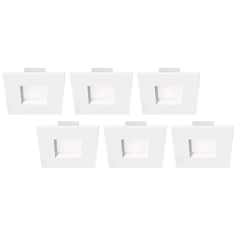 Image 1 Tesler 4 inch White 10 Watt LED Recessed Retrofit Trims 6-Pack