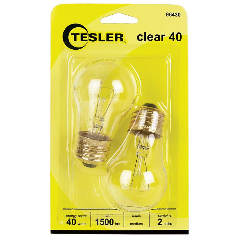 Image 1 Tesler 40 Watt 2-Pack Clear Ceiling Fan Light Bulbs