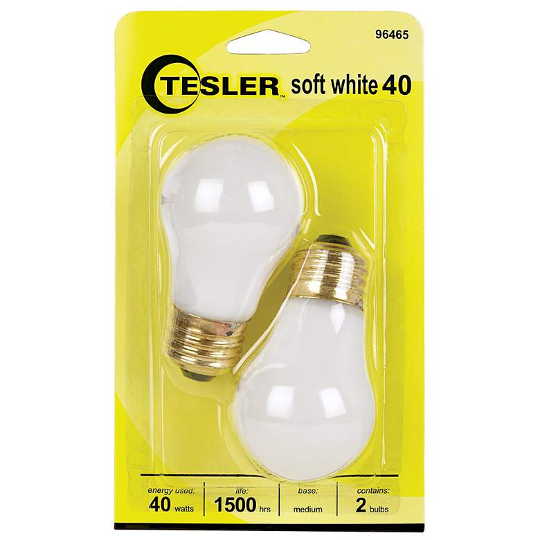 Image 1 Tesler 40 Watt 2-Pack Soft White Ceiling Fan Light Bulbs