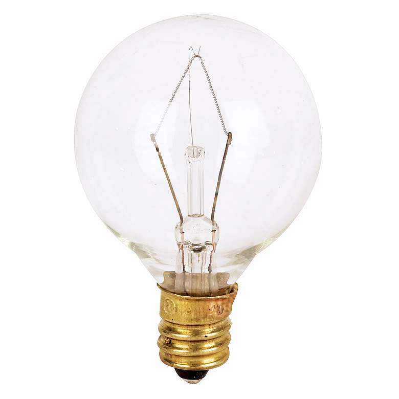 Image 2 Tesler 40 Watt G12 1/2 Clear Candelabra Globe Light Bulb more views
