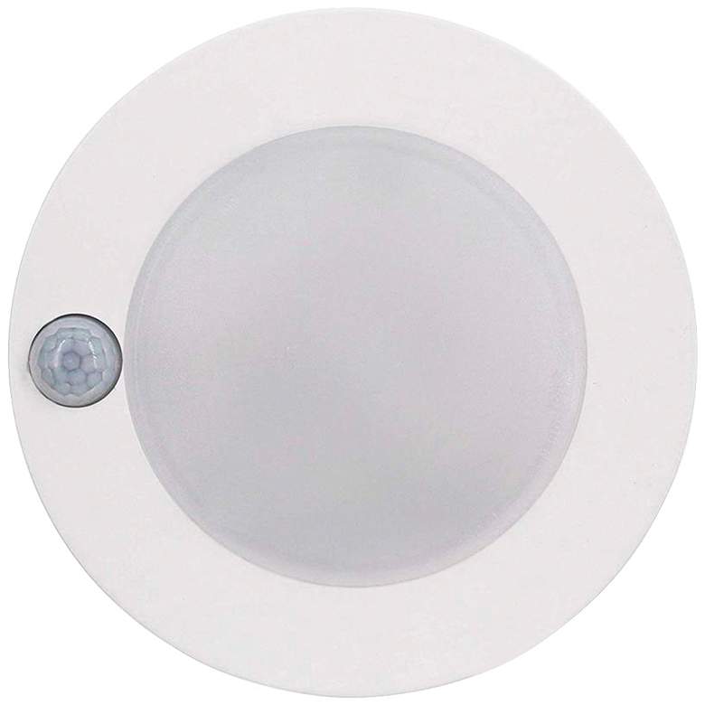 Image 2 Tesler 5/6" White Motion Sensor 15W LED Junction Box Disk Light 2 Pack more views