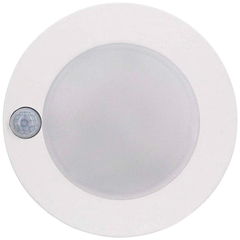 Image 2 Tesler 5/6 inch White Motion Sensor 15W LED Junction Box Disk Light 2 Pack more views