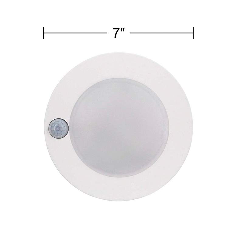 Image 3 Tesler 5/6" White Motion Sensor 15W LED Junction Box Disk Light 2 Pack more views