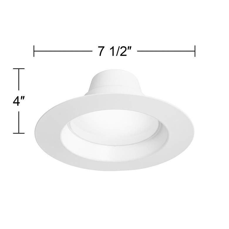 Image 2 Tesler 6 inch White 15 Watt LED Recessed Retrofit Trim 4-Pack more views