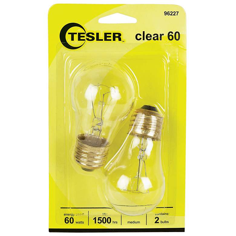 Image 1 Tesler 60 Watt 2-Pack Clear Ceiling Fan Light Bulbs