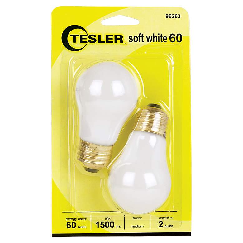 Image 1 Tesler 60 Watt 2-Pack Soft White Ceiling Fan Light Bulbs