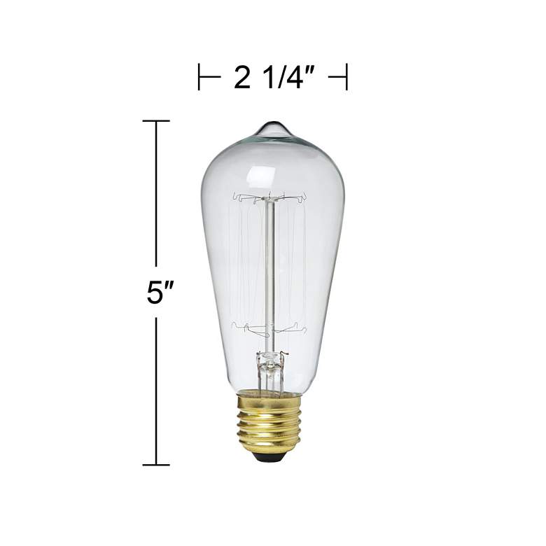 Image 4 Tesler 60W Standard Nostalgic Edison Style Light Bulb 6-Pack more views