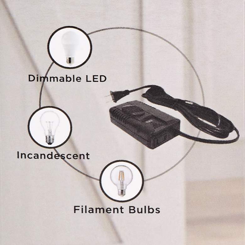 Image 3 Tesler Black LED Plug-In Foot Slide Dimmer more views