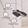 3_Tesler Black LED Plug-In Foot Slide Dimmer more views