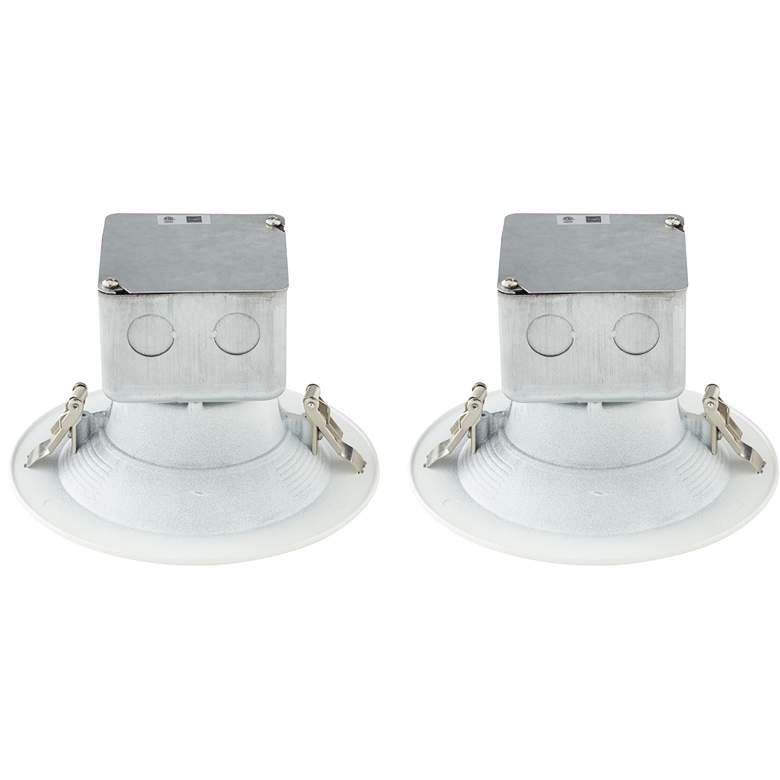 Image 1 Tesler Canless 5"/6" White 15 Watt LED Trims 2-Pack