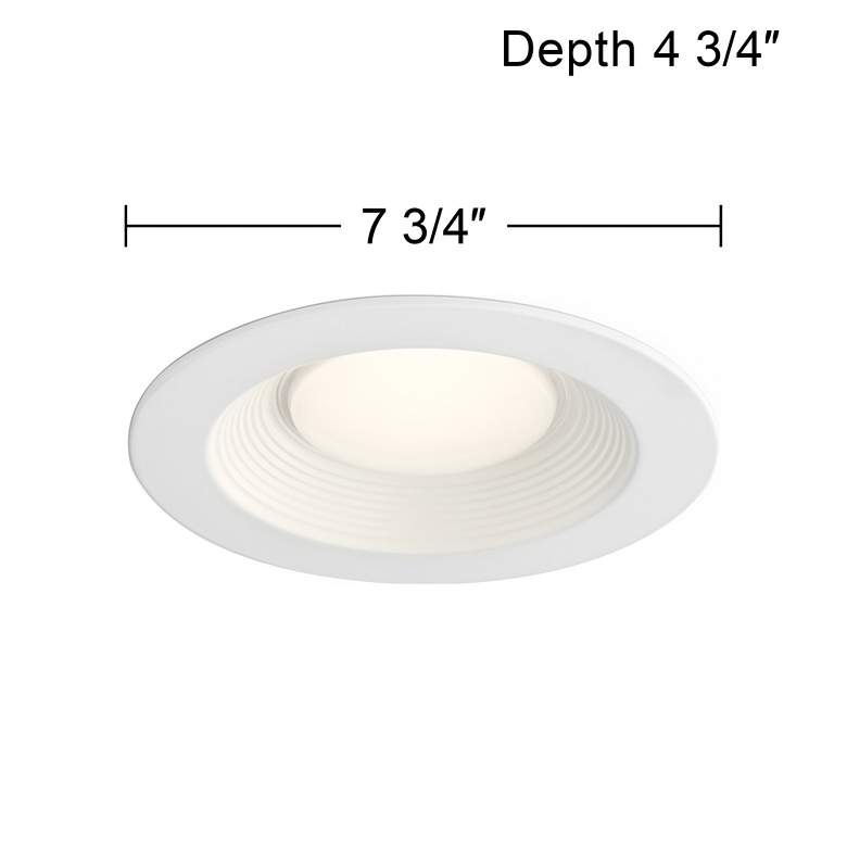 Image 5 Tesler Canless 5"/6" White LED Retrofit Trims 4-Pack more views