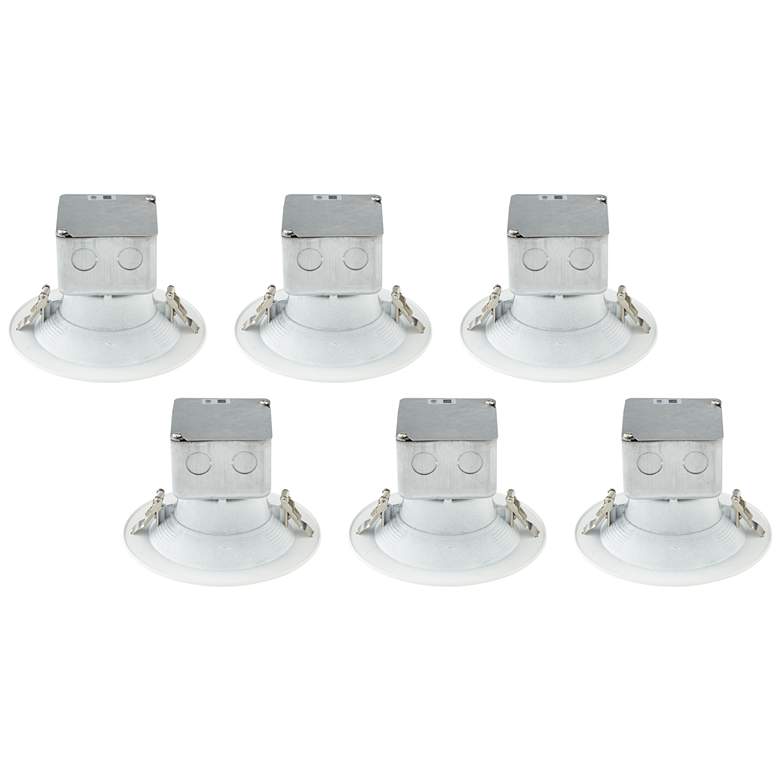 Image 1 Tesler Canless 5"/6" White LED Retrofit Trims 6-Pack