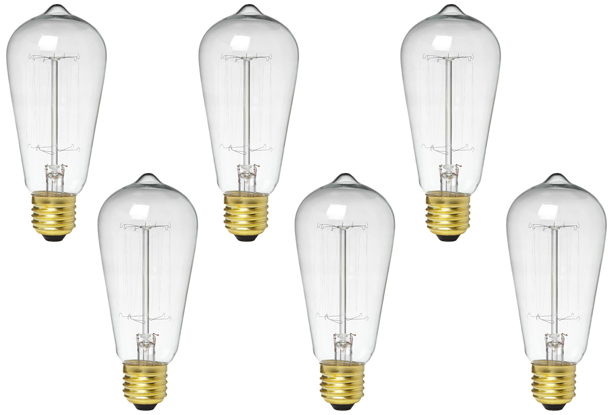 Tesler Clear 60 Watt Standard Edison Style Light Bulb 6-Pack - #35F68 ...