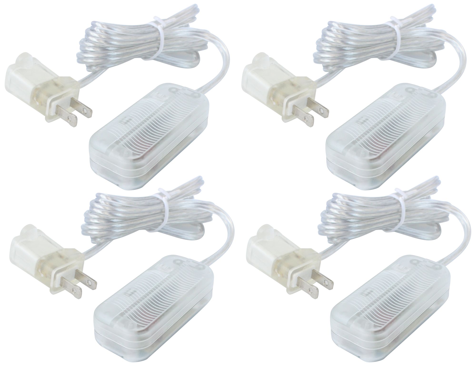 Tesler Clear CFL/LED PlugIn Table Top Dimmer Set of 4 924D9 Lamps