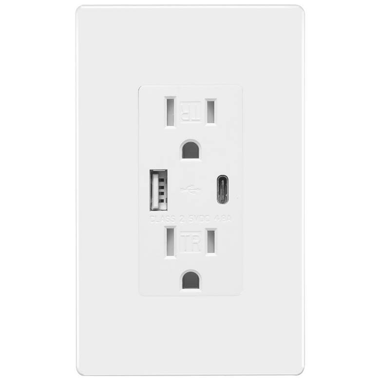 Image 1 Tesler Wall Outlet with USB Charging Ports
