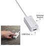 Thumbnail2 of Tesler White Finish CFL-LED Plug-In Table Top Dimmer with USB Port more views