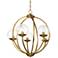 Tessa 23 1/2" Wide 5-Light Warm Brass Pendant Light