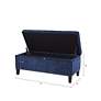 Tessa 42" Wide Blue Tufted Fabric Rectangular Storage Bench