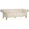Tessa 90 3/4" Wide Tufted Beige Linen French Sofa