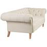 Tessa 90 3/4" Wide Tufted Beige Linen French Sofa in scene