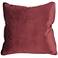 Tessa Crimson Velvet 18" Square Decorative Pillow