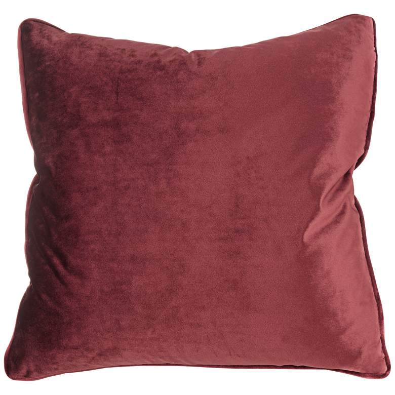 Image 1 Tessa Crimson Velvet 18 inch Square Decorative Pillow