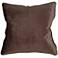 Tessa Espresso Velvet 18" Square Decorative Pillow