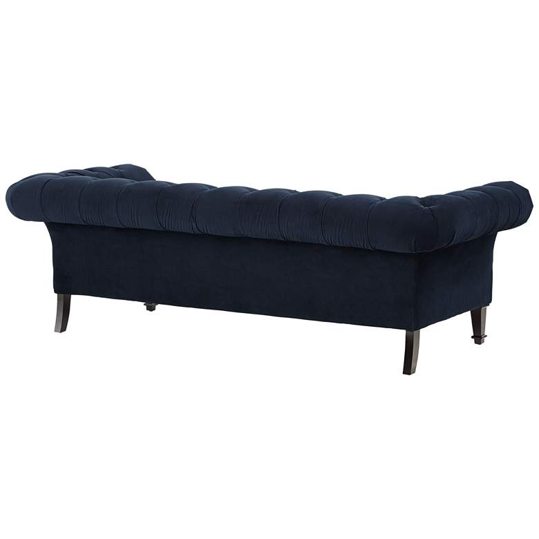Image 6 Tessa Sapphire Blue 90 3/4 inch Wide Tufted French Sofa more views