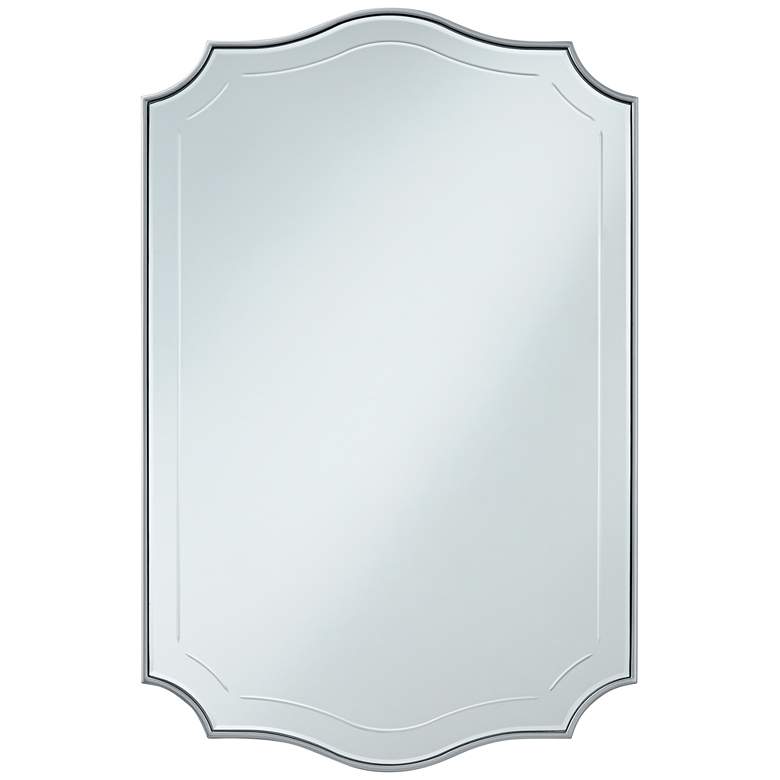 Image 2 Tessa Shiny Silver 26 inch x 40 inch Arch Wall Mirror