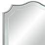 Tessa Shiny Silver 26" x 40" Arch Wall Mirror