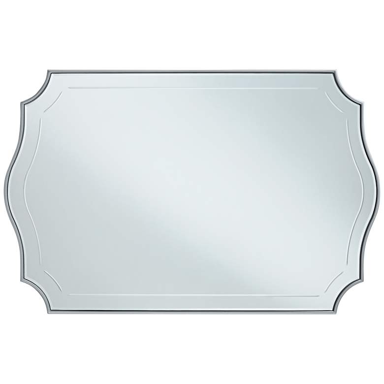 Image 5 Tessa Shiny Silver 26 inch x 40 inch Arch Wall Mirror more views