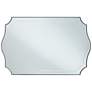 Tessa Shiny Silver 26" x 40" Arch Wall Mirror