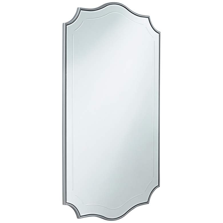 Image 6 Tessa Shiny Silver 26 inch x 40 inch Arch Wall Mirror more views