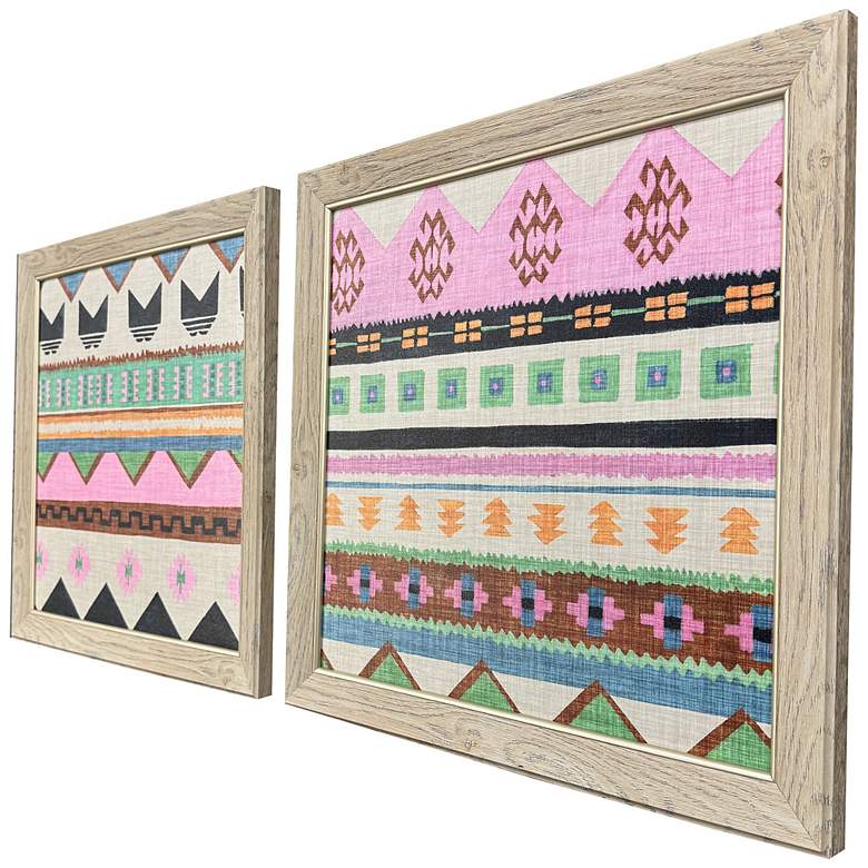Image 2 Tessellation Patterns 19"W x 19"H Non-Glass Framed Art Set of 2 more views