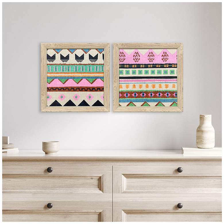 Image 4 Tessellation Patterns 19"W x 19"H Non-Glass Framed Art Set of 2 more views
