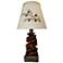 Teton 13" High Rustic Western Style Pine Cone Accent Table Lamp