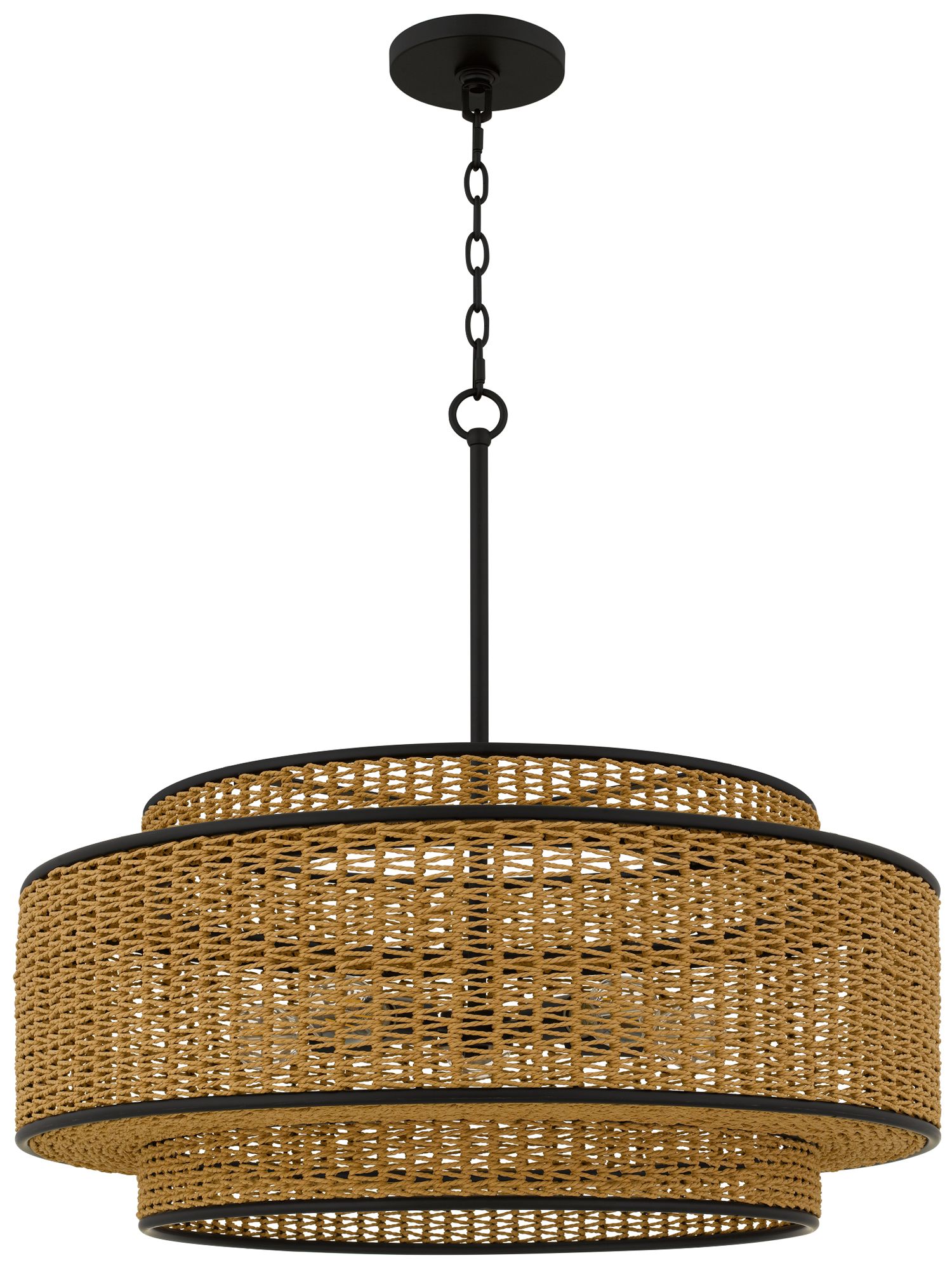 Image 3 Teton 5-Light Matte Black Pendant Light more views