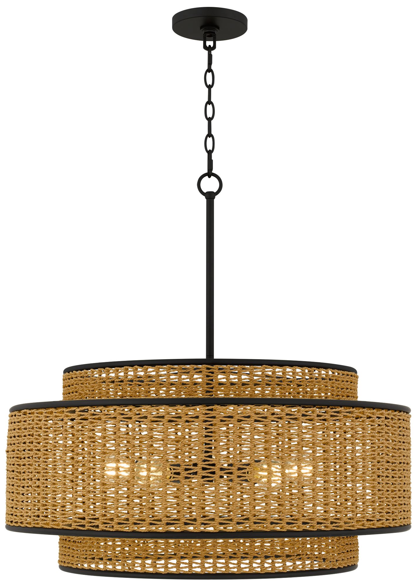 Image 4 Teton 5-Light Matte Black Pendant Light more views