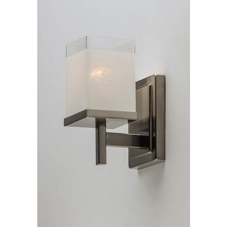 Image 2 Tetra 1 Light 5" Wide Satin Nickel Vanity Light more views