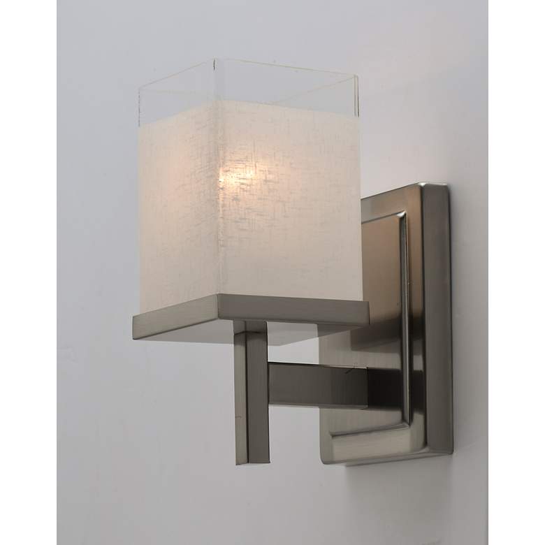 Image 3 Tetra 1 Light 5" Wide Satin Nickel Vanity Light more views
