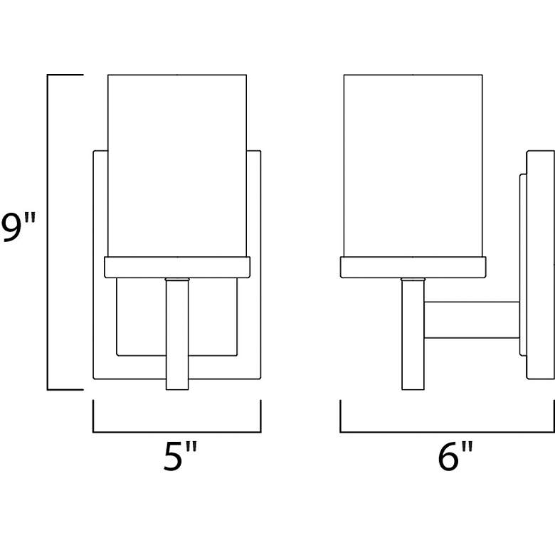 Image 5 Tetra 1 Light 5" Wide Satin Nickel Vanity Light more views